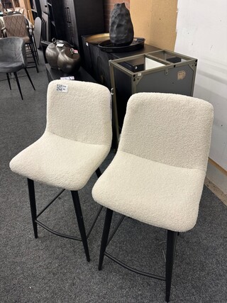 2x Barstoelen Label 51 Bergen, Label 51, geweven, beige